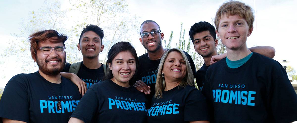 Students wearing Promise t-shirts