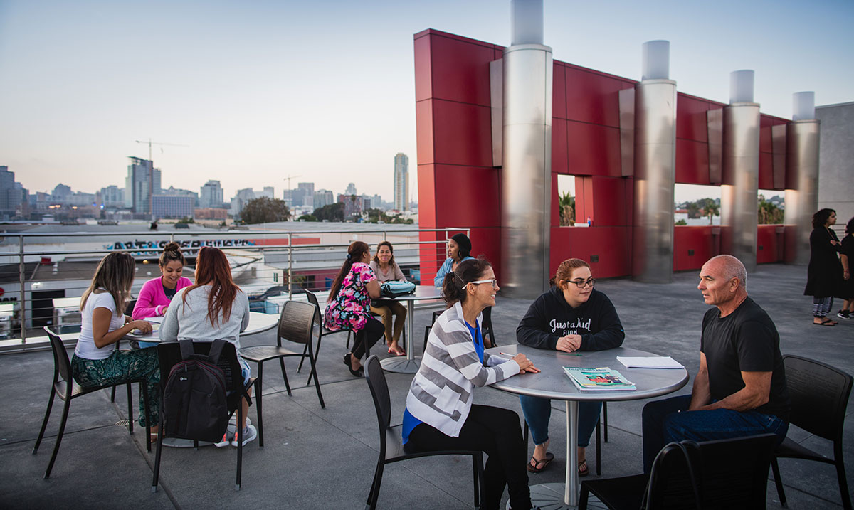 Rooftop at Cesar Chavez campus