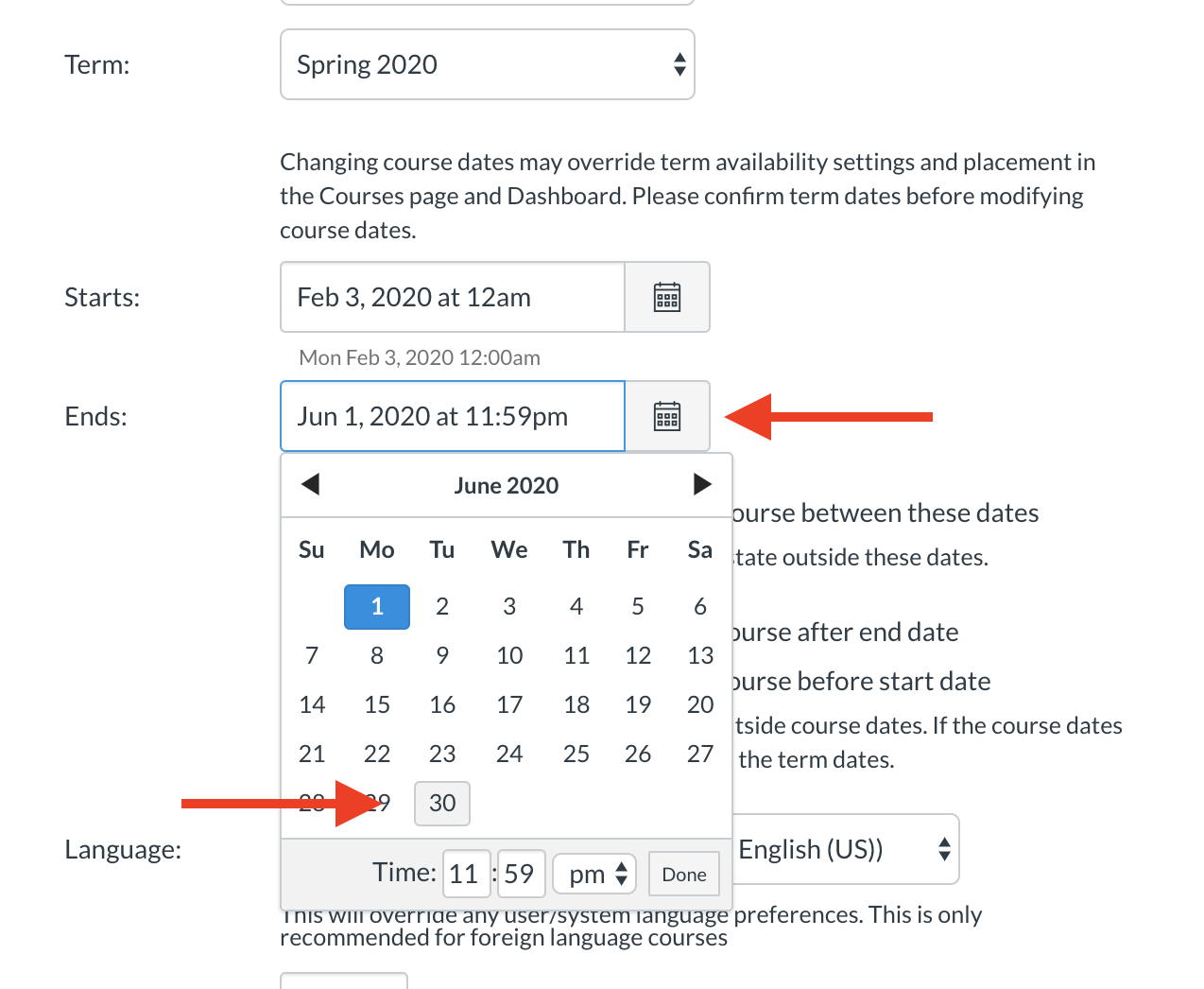 PAST ENROLLMENTS IN CANVAS: LIMITING OR EXTENDING STUDENT ACCESS TO