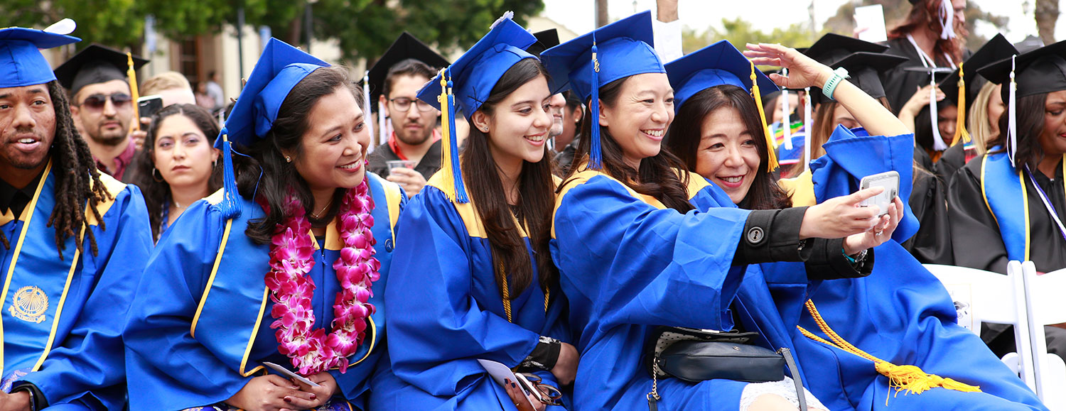 Health Information Management graduates from San Diego Mesa College participate in commencement ceremonies.