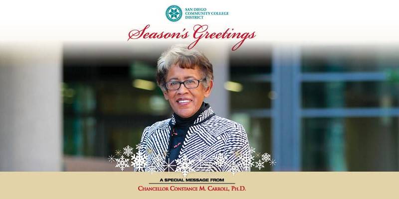 Dr. Constance Carroll gives a holiday message