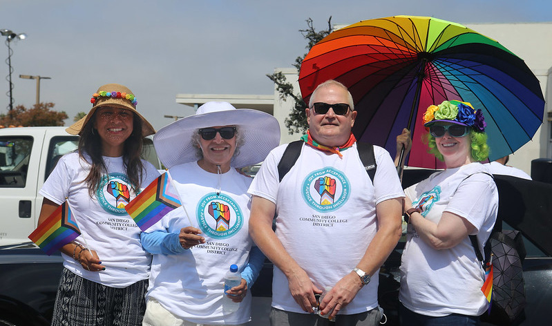 District Board of Trustees at the pride parade