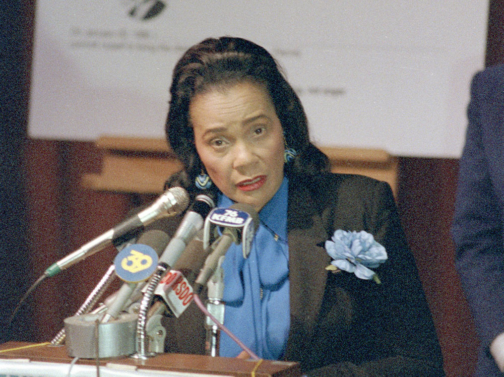 Coretta Scott King speaks at the ECC in 1985