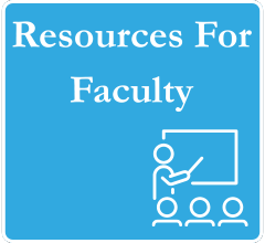 A blue tile for the faculty resources 