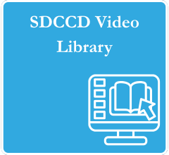 A blue tile for the SDCCD Video Library