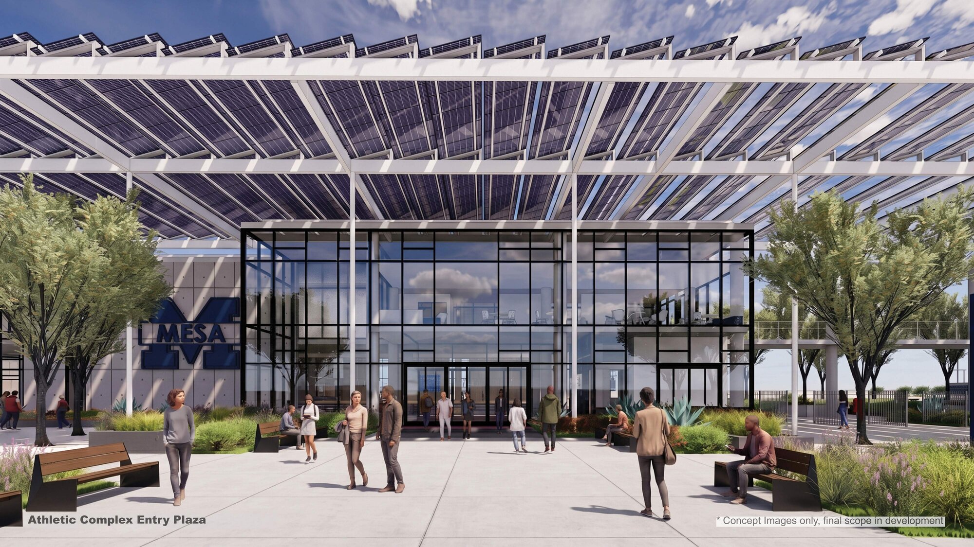 Mesa Athletics Complex Entryway Rendering