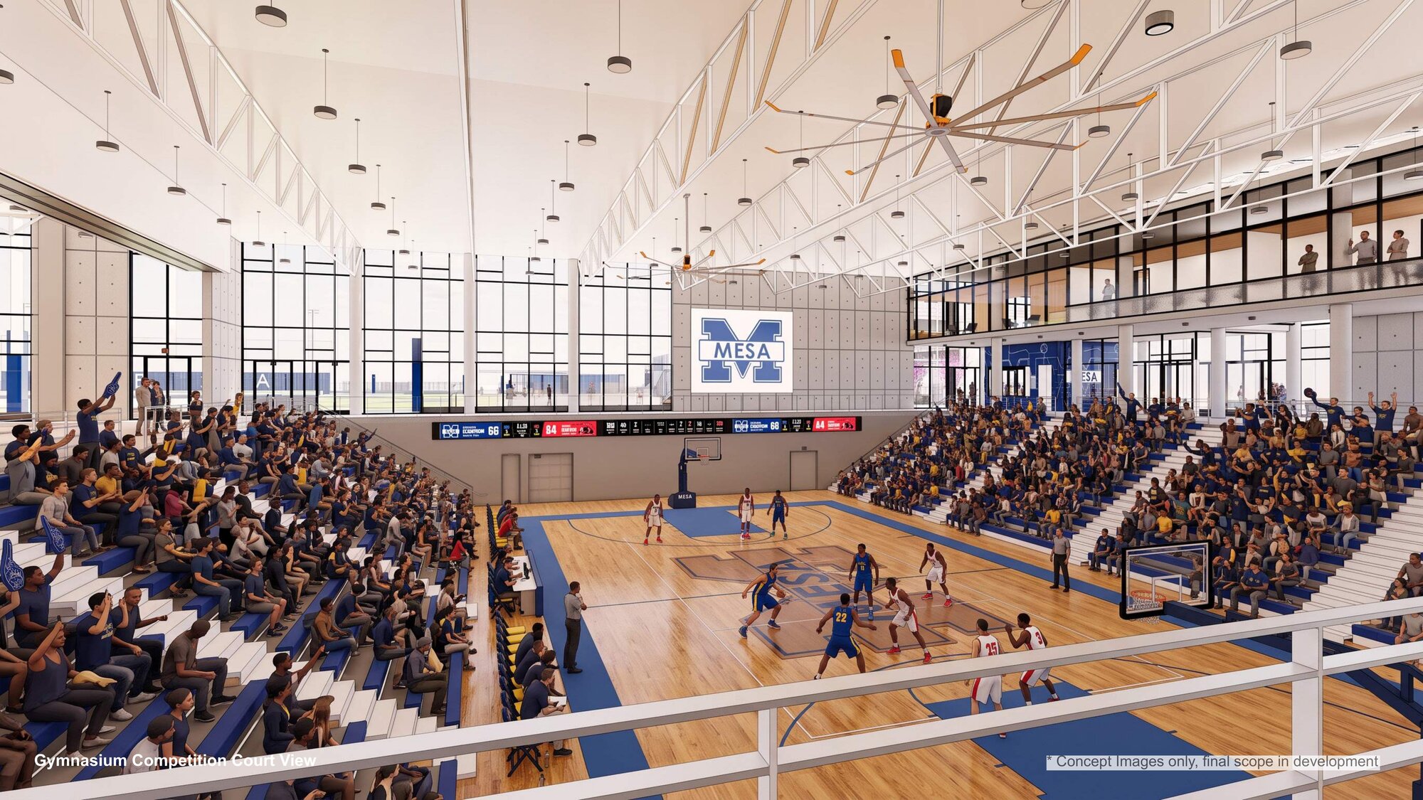 Mesa Athletic Complex Gymnasium Competition Court View