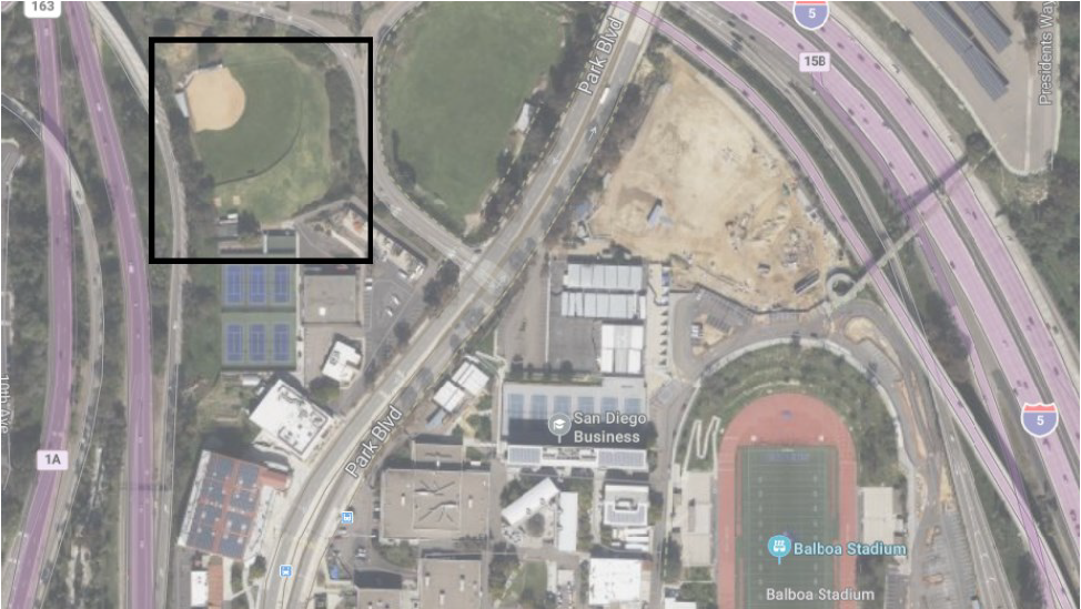 Map of area on City College for athletics expansion
