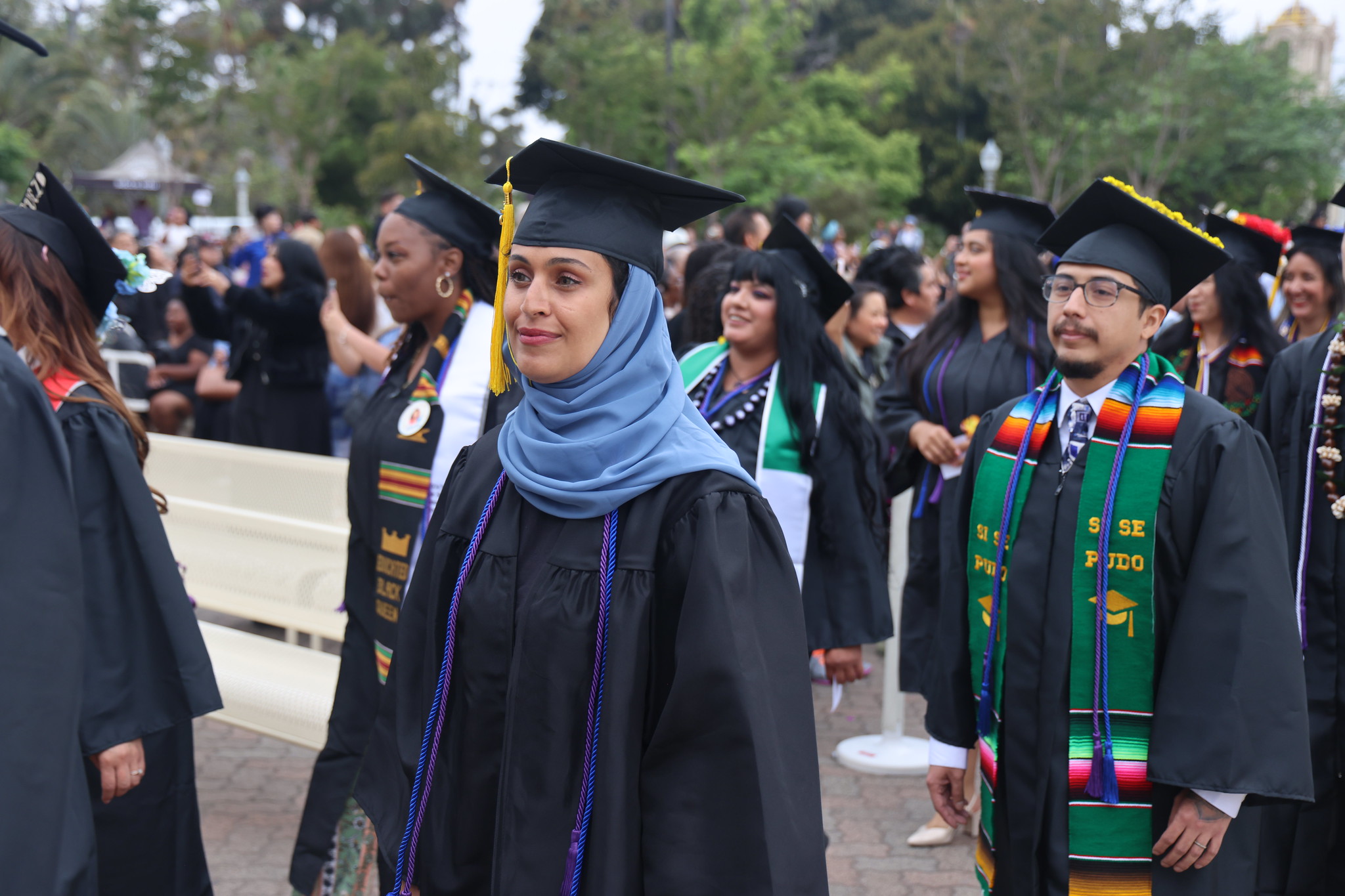 
A graduate in line to get her certificate
