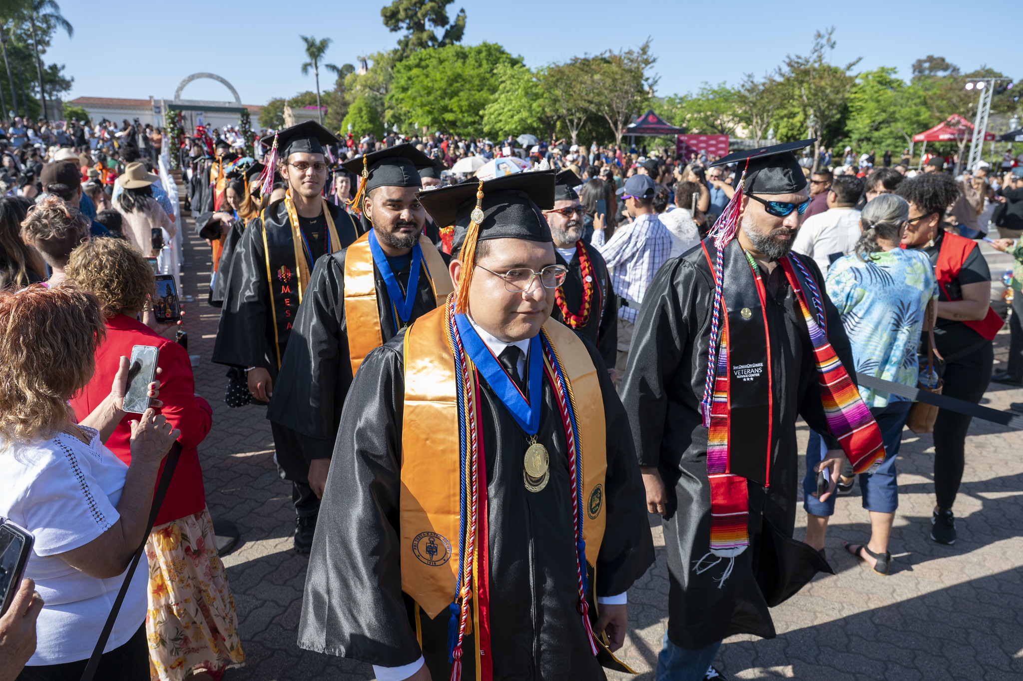 
A line of graduates exiting the ceremony
