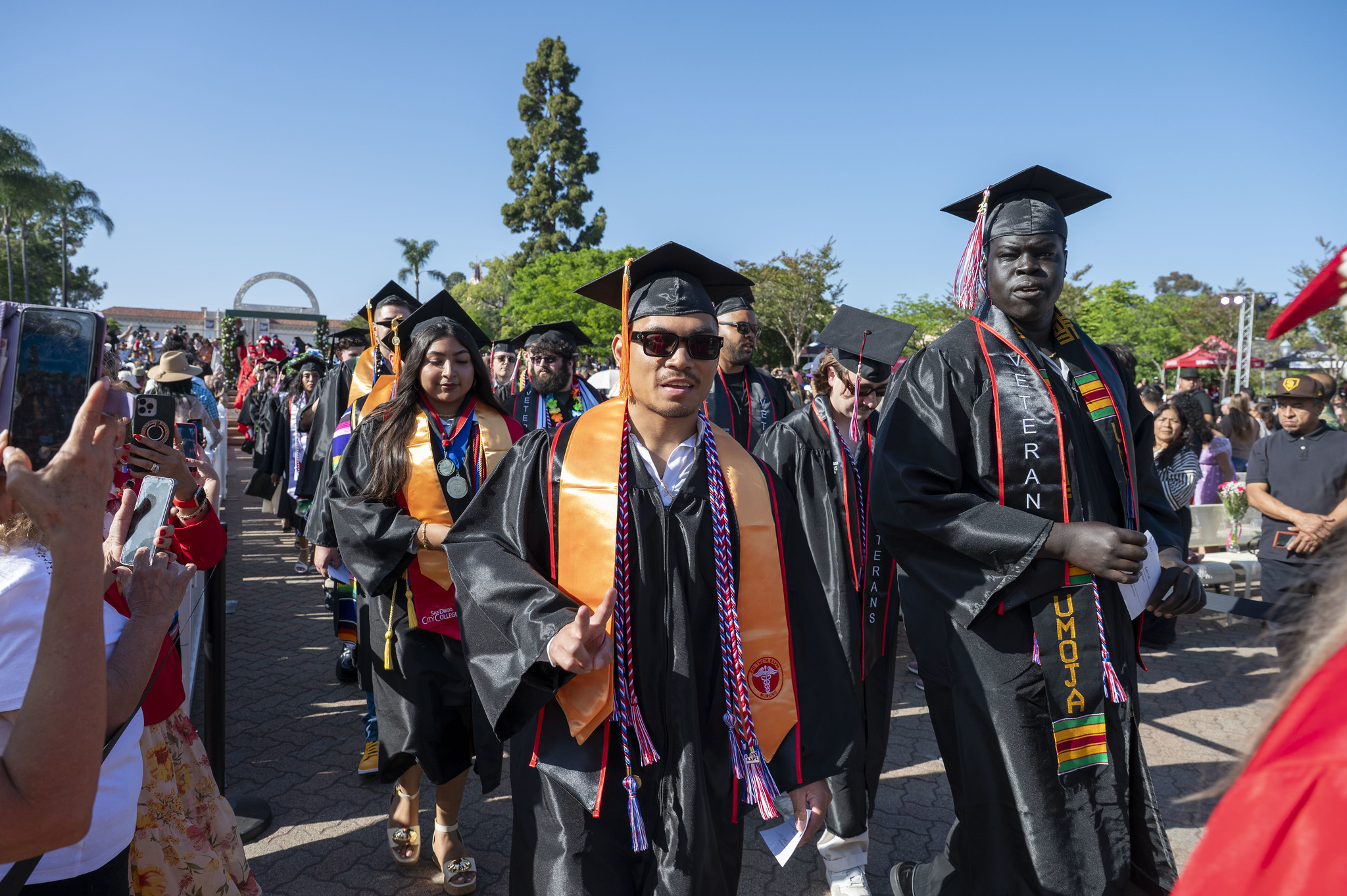 
A group of graduates entering the ceremony.
