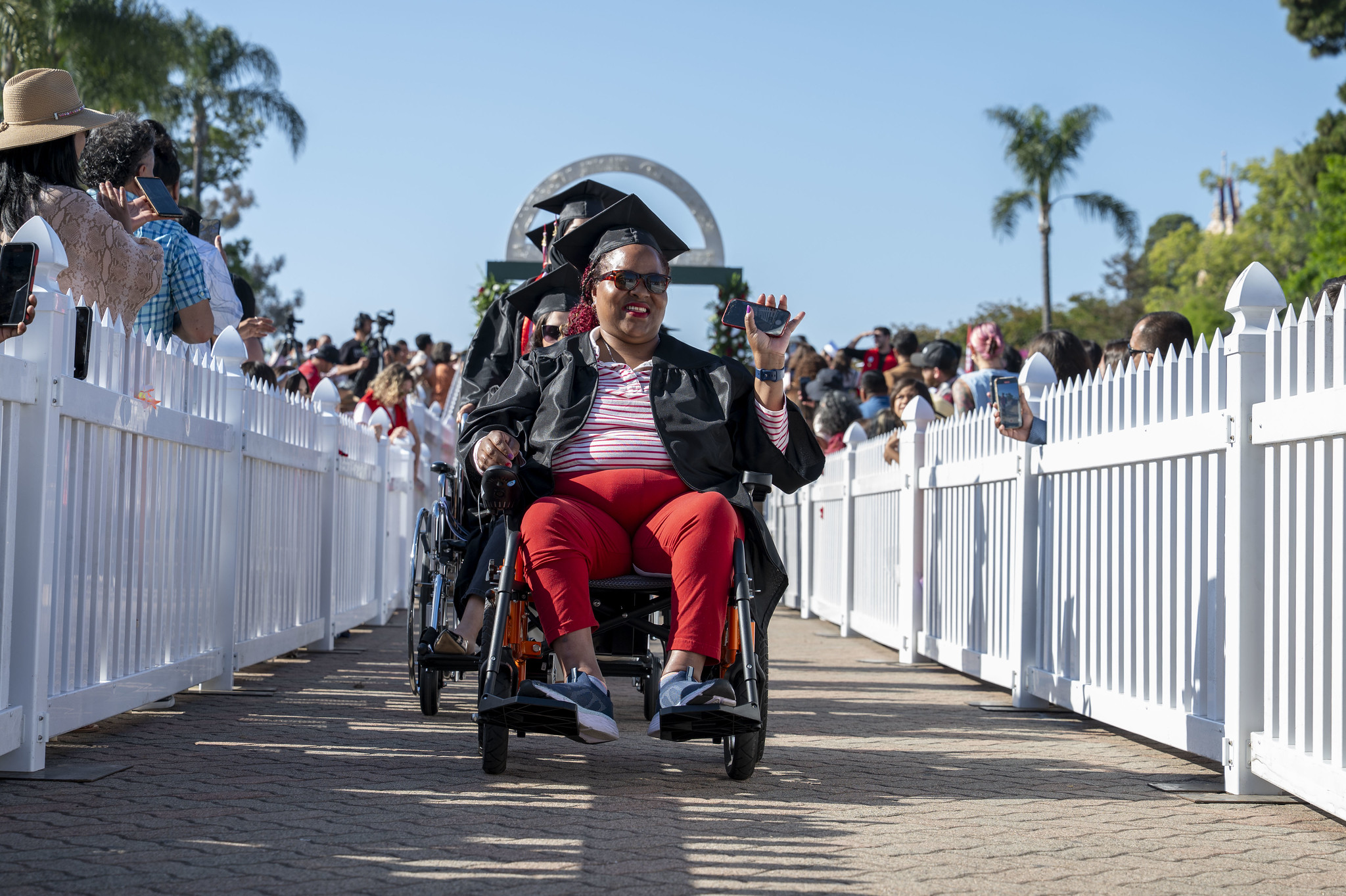 
A graduate enters the ceremony.
