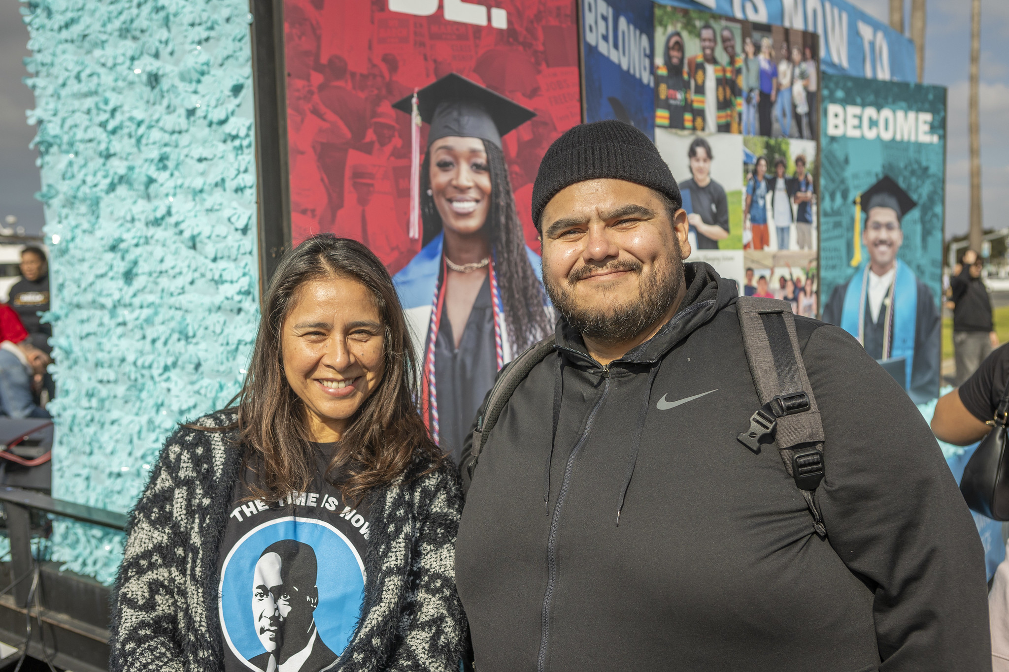 Trustee Geysil Arroyo with Dean of Outreach Luke Menchaca.