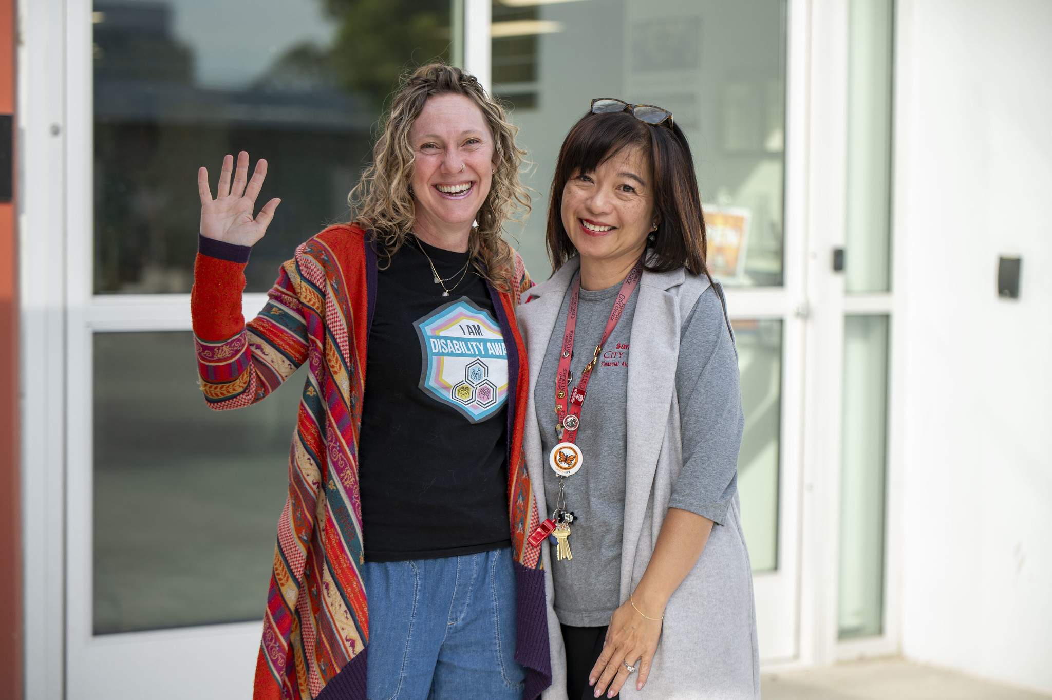 
Two employees at City College.
